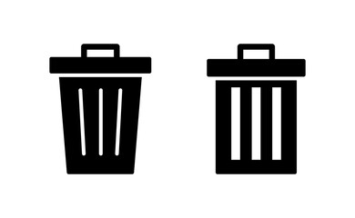 Trash icon vector for web and mobile app. trash can icon. delete sign and symbol.