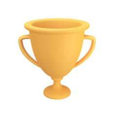 3d golden trophy Awards for winners of sports events success concept