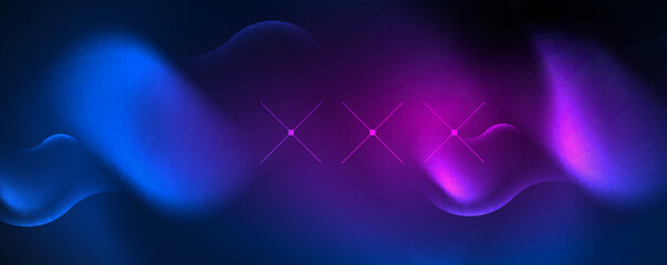 Neon glowing waves, magic energy space light concept, abstract background wallpaper design