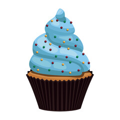 sweet cupcake with chips