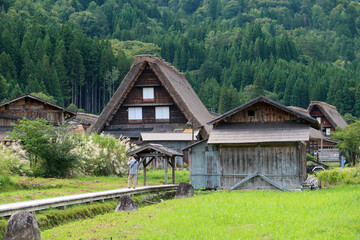 世界遺産の秋の白川郷