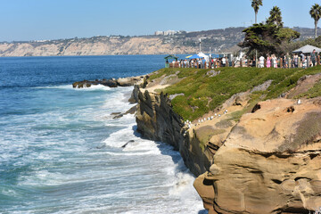 View over La Jolla Cliffs in San Diego, California