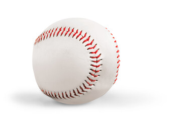 Baseball on white background with natural shadow