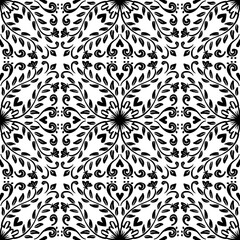 Hand drawn vintage floral pattern background