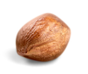 Forest nuts hazelnuts isolated on white background