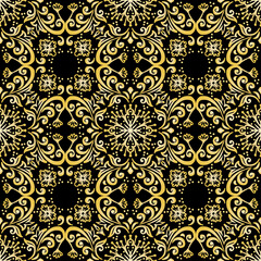 Hand drawn vintage floral pattern background