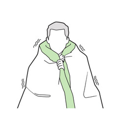 추위타는 남자 질환 증상 상태 환자 일러스트