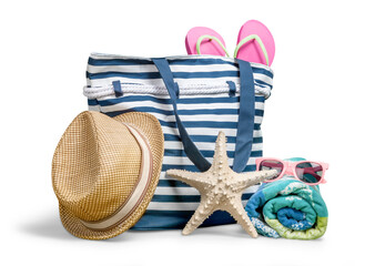 Conceptual a summer fun border, beach items © BillionPhotos.com