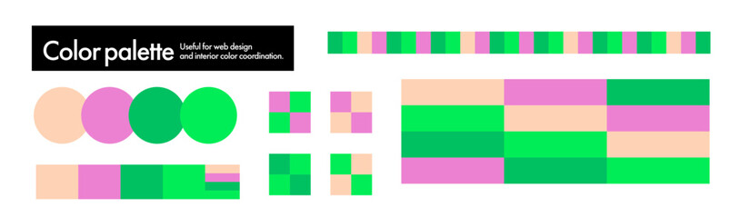 color harmony. Trendy color scheme. POP color scheme palette