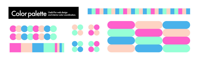 Fototapeta premium color harmony. Trendy color scheme. POP color scheme palette