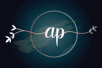 Beauty feminine logo design with luxury background.