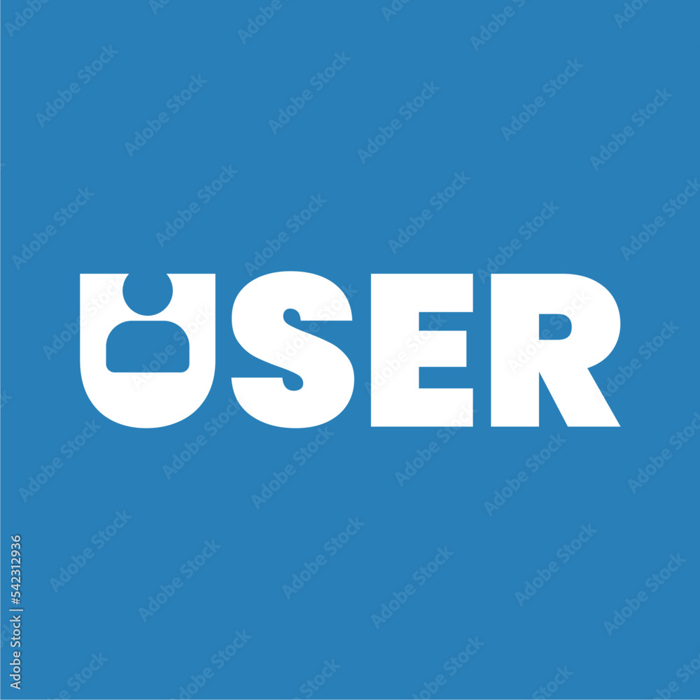 Fototapete simple user logotype idea vector design