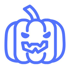 halloween pumpkin vegetable line icon