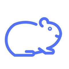 hamster rodent pet animal line icon