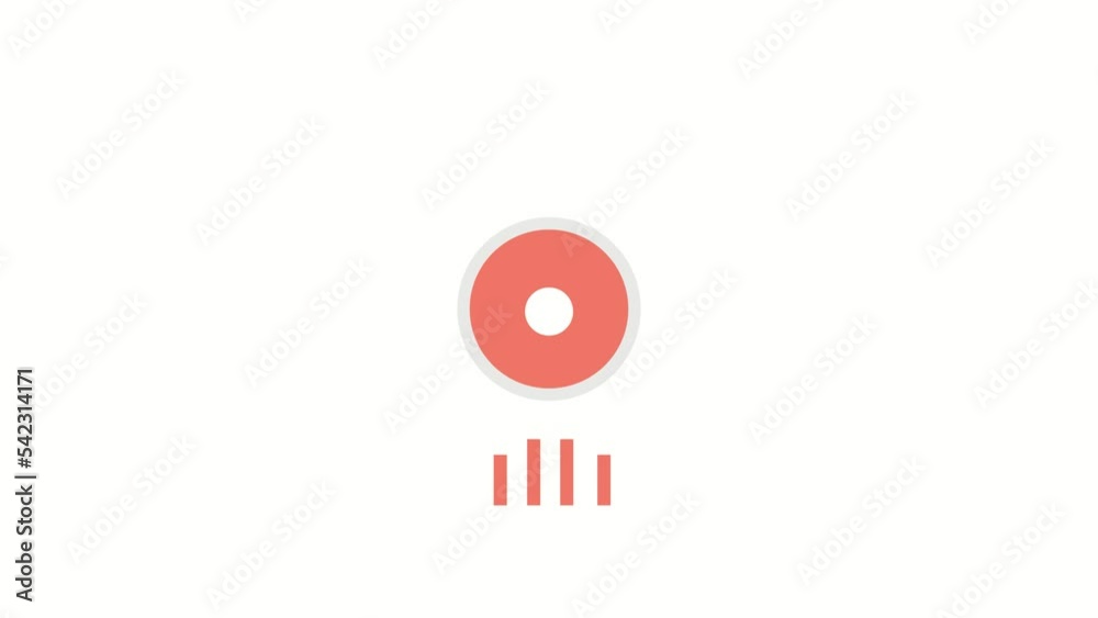 Wall mural recording button counting down from 3 to 1