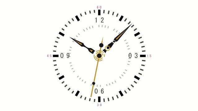 Interface of a clock in a white background