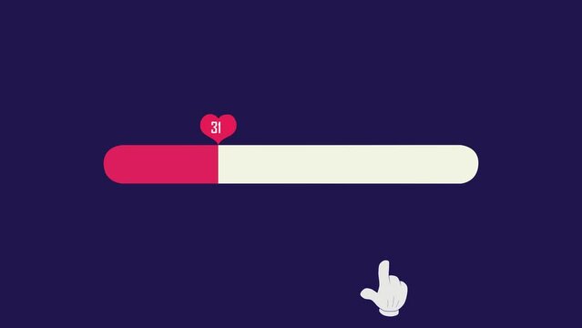 A downloading button from loading to complete
