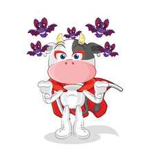 Fototapeta premium cow Dracula illustration. character vector