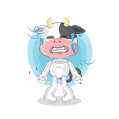 cow cold illustration. character vector