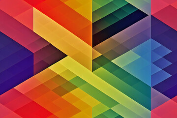 abstract rainbow geometric pattern with triangles wallpaper colorful  background banner 