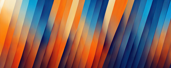 Obraz premium Colorful lines abstract geometric orange and blue background banner wallpaper 