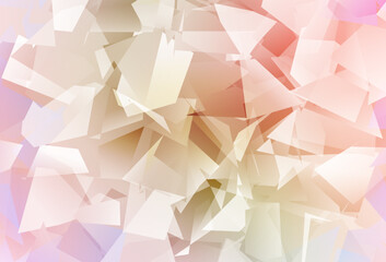 Light Pink, Green vector triangle mosaic template.
