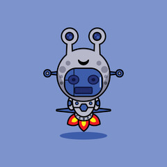 vector illustration of cartoon character mascot costume animal rocket cute robot snail