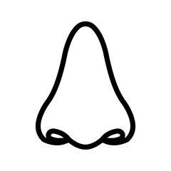 Human nose vector isolated icon color editable