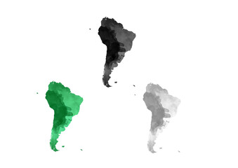 南アメリカ（水彩風）3色セット