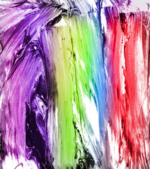 Colorful abstract texture of surface covered with putty. Wall background covered with multi colored putty