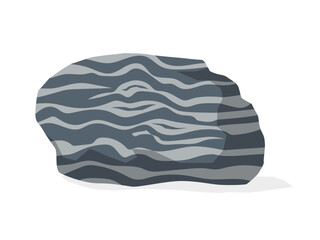 Gneiss stone specimen illustration. Metamorphic rock sample