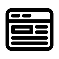 Icon Landing Page With Style Outline