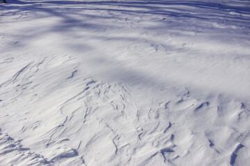 Beautiful winter landscape at the ravine