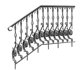 Decorative  banisters, railing.