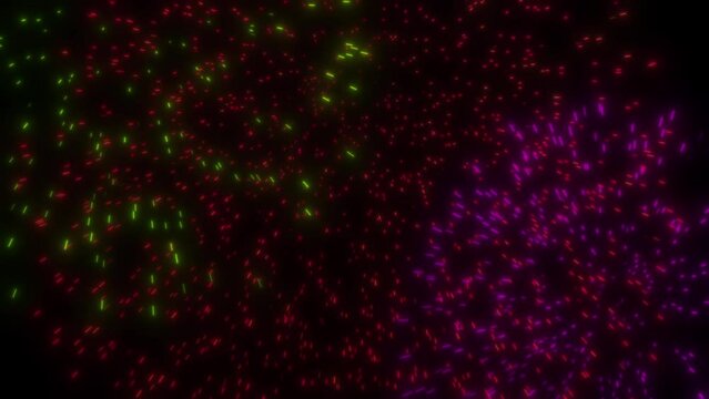 Fireworks animation depicting celebration via fire crackers being burst in air causing beautiful decorated sky