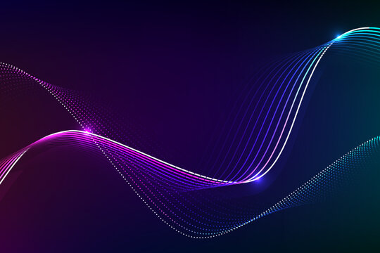 abstract glowing wave background, line moving element