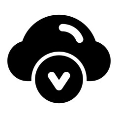 Icon Download With Style Glyph