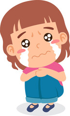 sad cry cute kid girl