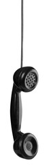 Retro aged phone on white background