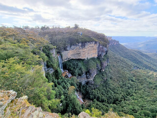 Views Over the Megalong Valley From the Prince Henry Walk in Katoomba Blue Mountains New South...