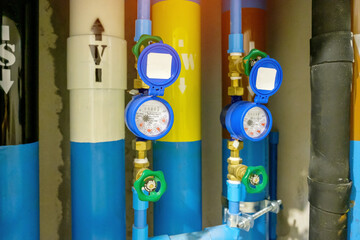 water pipe system and meter in building