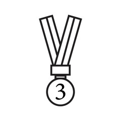 Gold medal  Silver medal  Bronze medal vector illustration