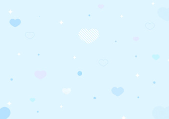 ハート 幾何学 図形 青い	
