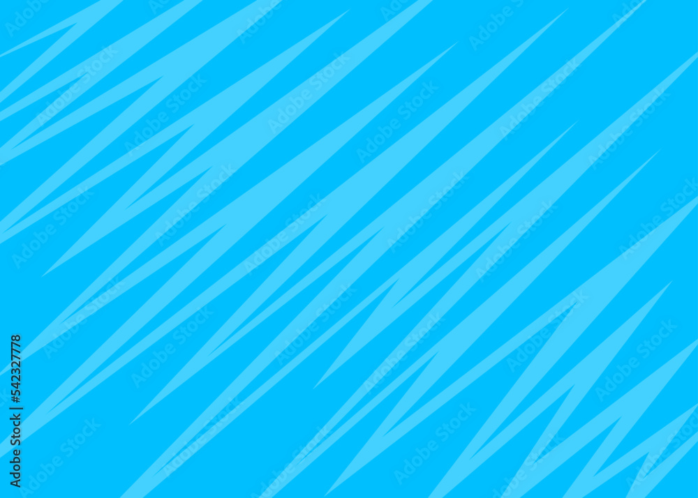 Wall mural simple blue background with diagonal sharp and zigzag line pattern