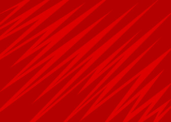 Simple red background with diagonal sharp and zigzag line pattern