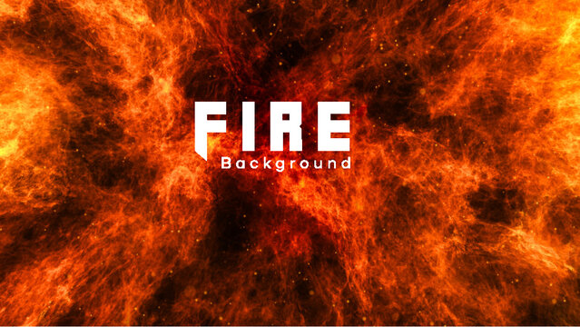 Blaze fire flame background and texture for banner background, Detail of fire sparks.