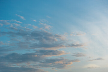 Naklejka na ściany i meble Sky background, blue sky with cloud, Blue sky and cloud on summer daytime