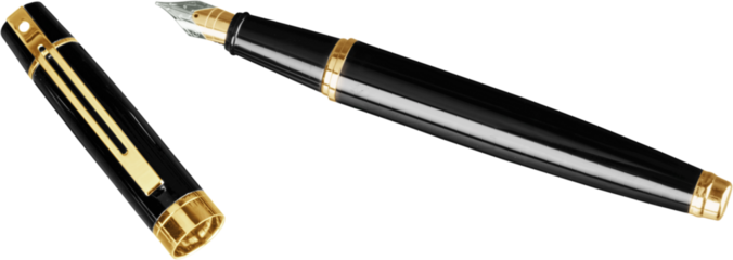 Fountain Pen with Pen Cap - Isolated