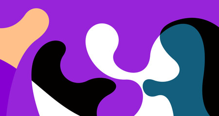 Abstract liquid shape. Fluid geometric design. Isolated gradient waves with geometric lines, dots, batik Indonesia pattern. Vector illustration.