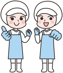 白衣を着た人物のイラスト